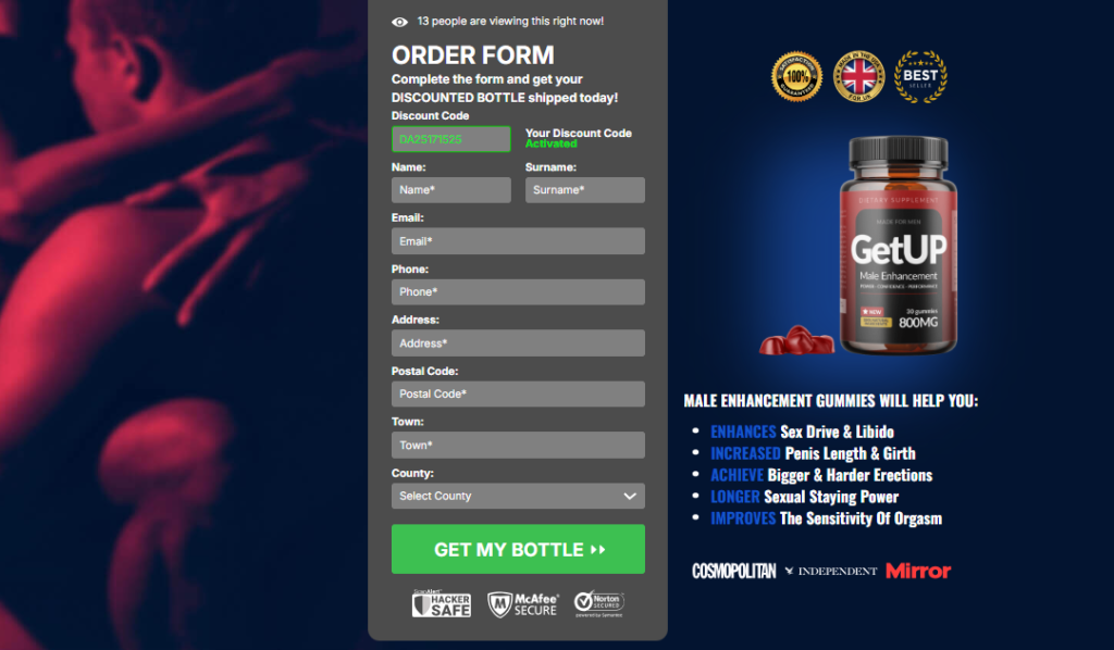 GetUP Male Enhancement Gummies Order